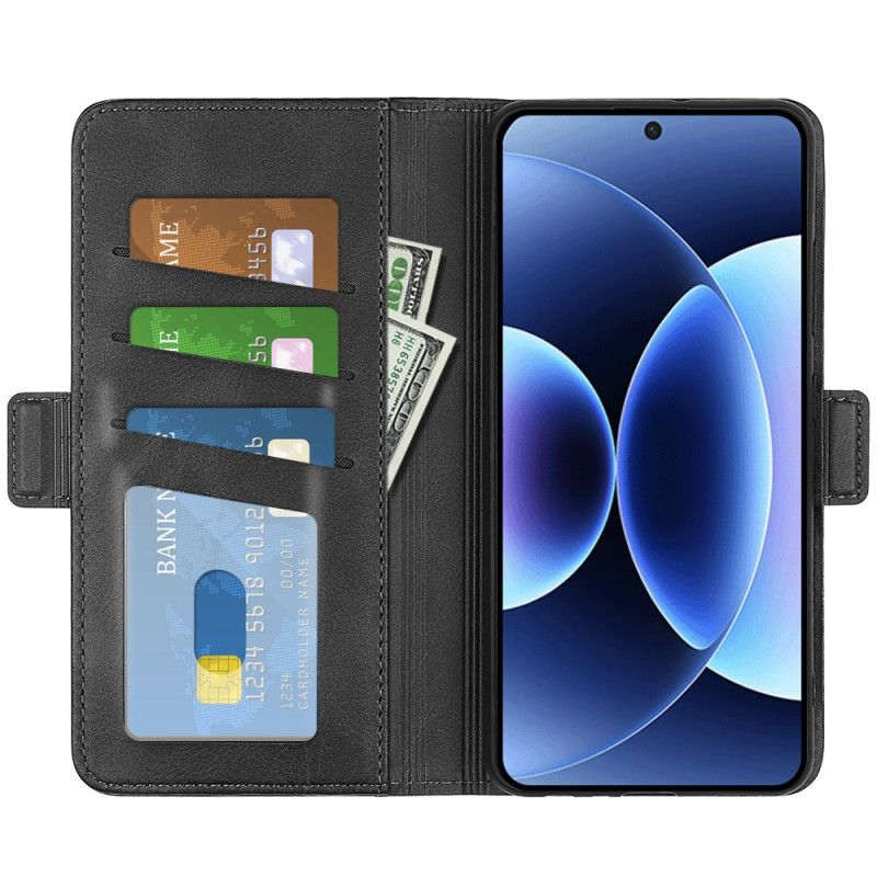 Kožený Kryt Xiaomi 17 Pro Max Dvojitá Spona