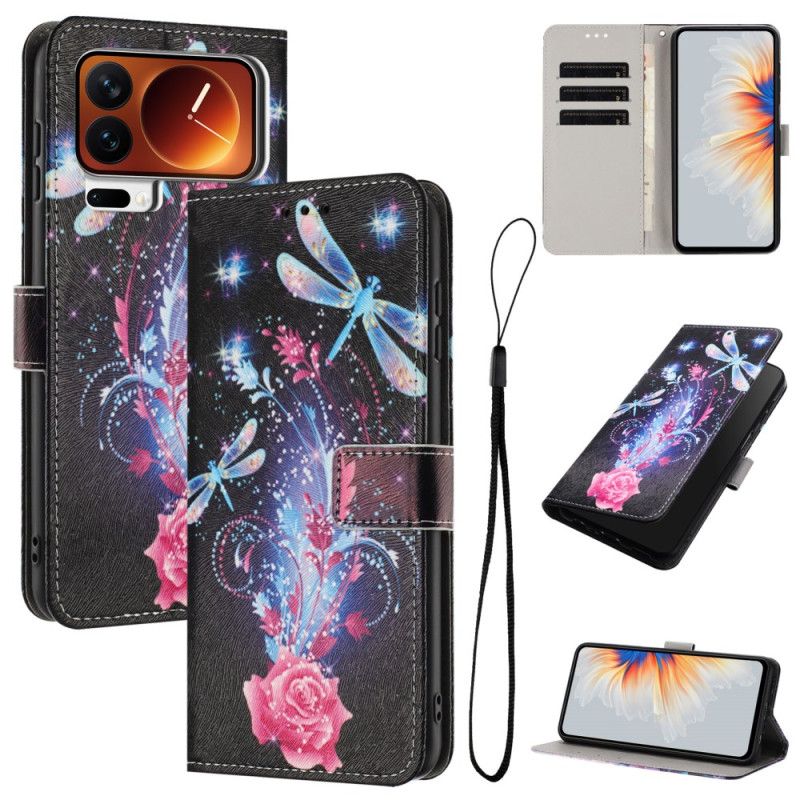 Kožený Kryt Xiaomi 17 Pro Vzor Vážky