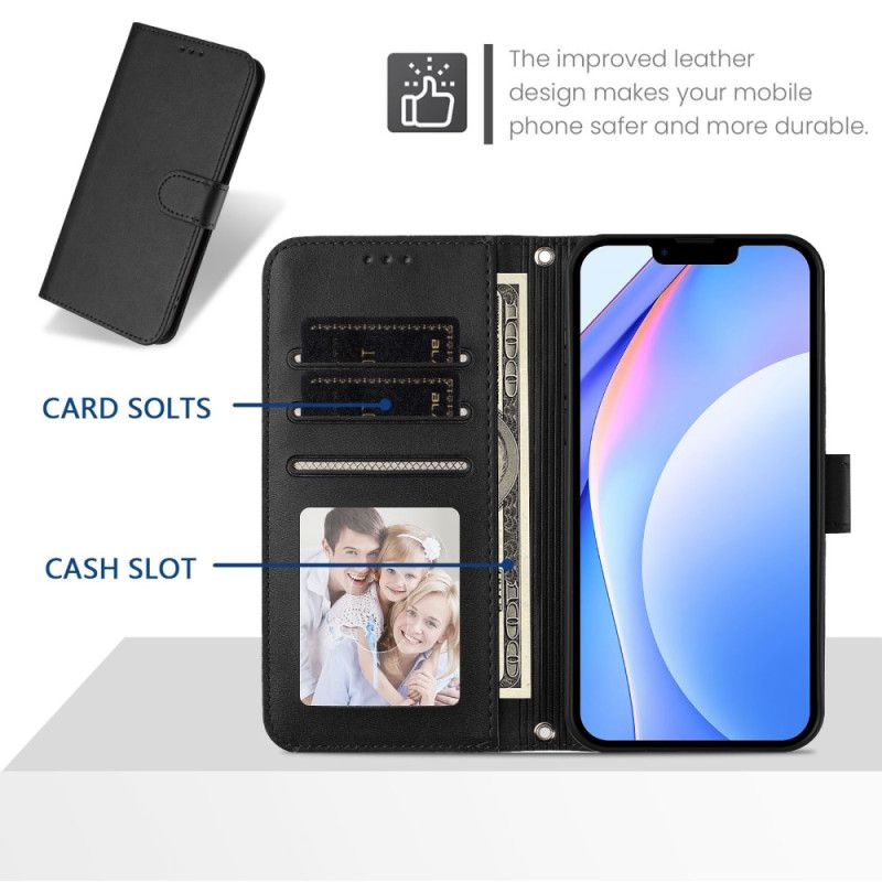 Kožený Kryt Xiaomi 17 Rfid Ochrana Kožený Efekt