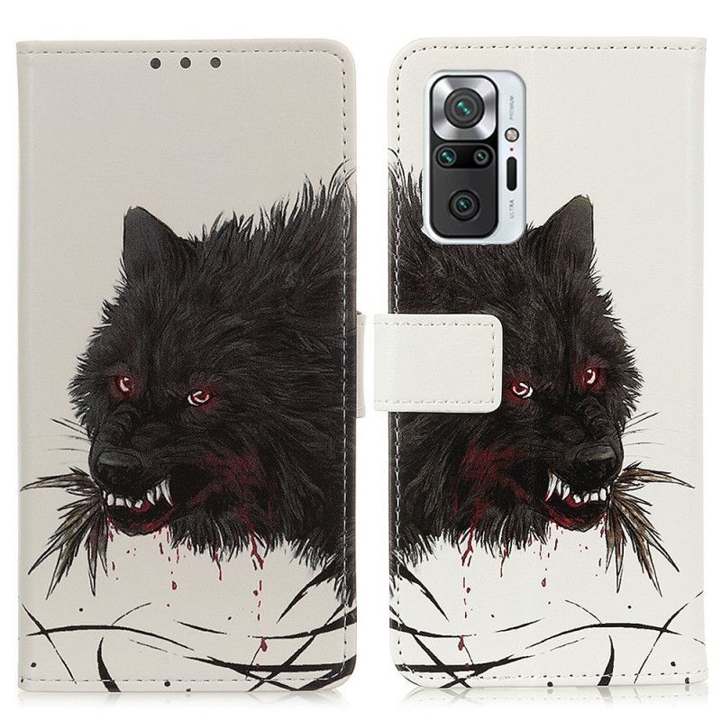 Kožený Kryt Xiaomi Redmi Note 10 Pro Hladový Vlk