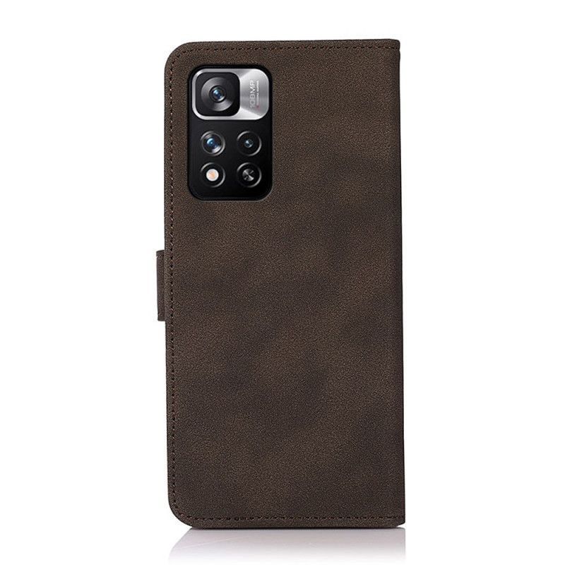Kožený Kryt Xiaomi Redmi Note 11 Pro / Note 11 Pro Plus Khazneh Módní Kožený Efekt