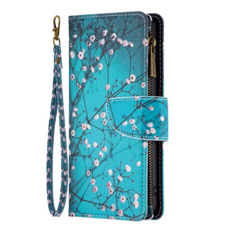 Kožený Kryt Xiaomi Redmi Note 13 4g Peněženka Plum Blossoms