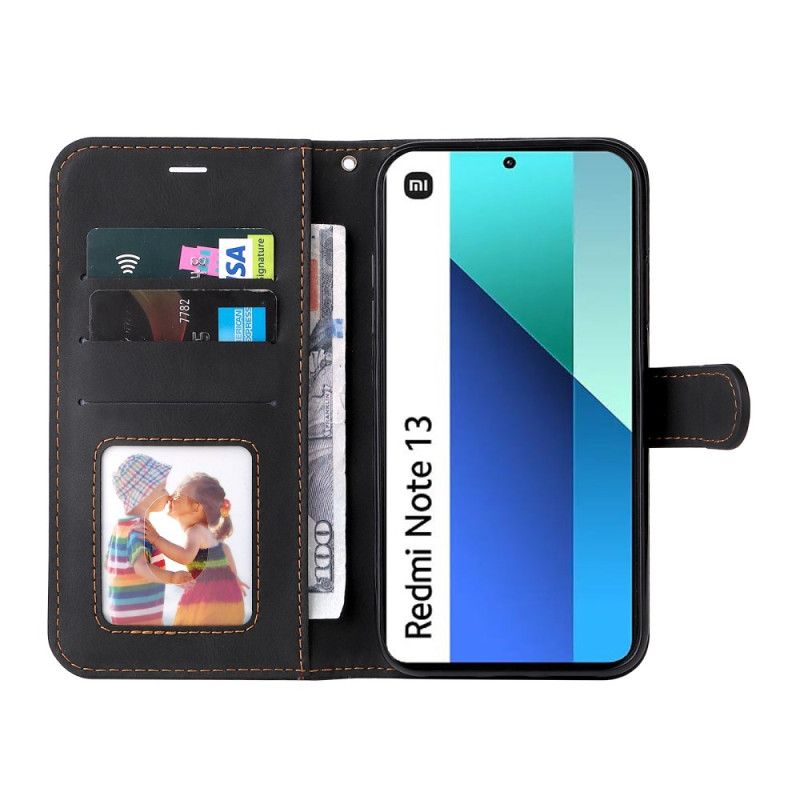 Kožený Kryt Xiaomi Redmi Note 13 4g Trikolóra S Páskem