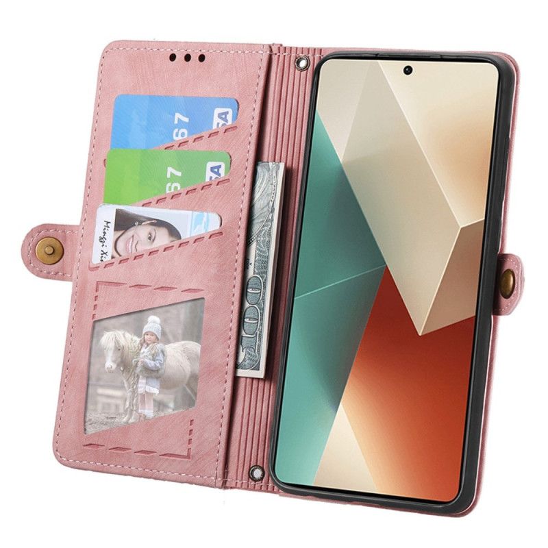Kožený Kryt Xiaomi Redmi Note 13 5g Retro Efekt S Páskem