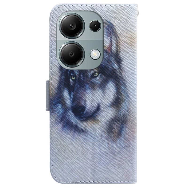 Kožený Kryt Xiaomi Redmi Note 13 Pro 4g Akvarel Vlk