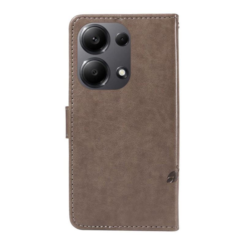 Kožený Kryt Xiaomi Redmi Note 13 Pro 4g Květiny A Motýli