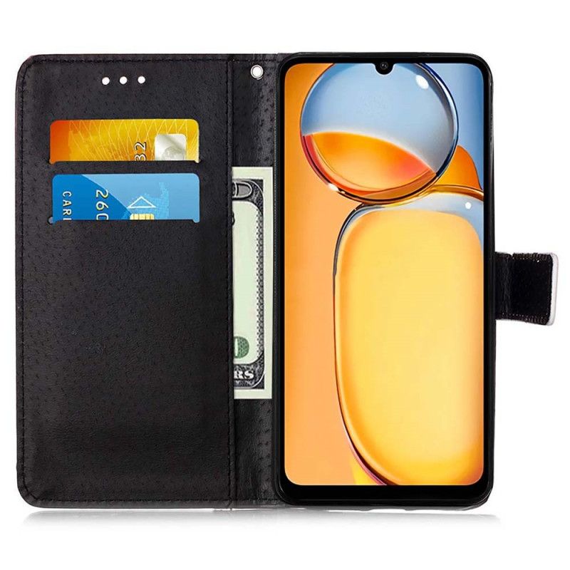 Kožený Kryt Xiaomi Redmi Note 13 Pro 4g Popruhové Růže