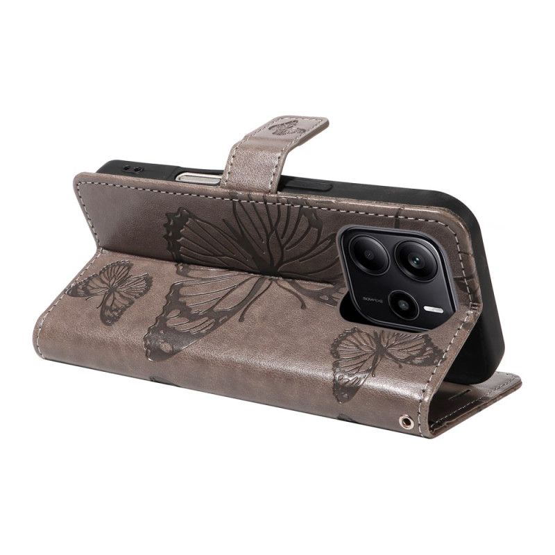 Kožený Kryt Xiaomi Redmi Note 14 4g Obří Motýli