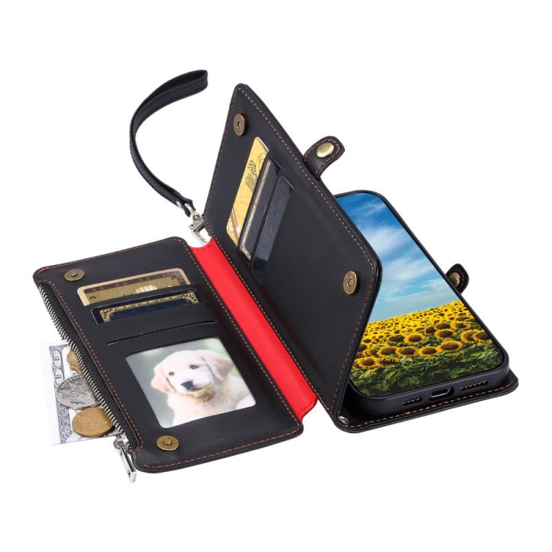 Kožený Kryt Xiaomi Redmi Note 14 4g Peněženka S 8 Přihrádkami Na Karty