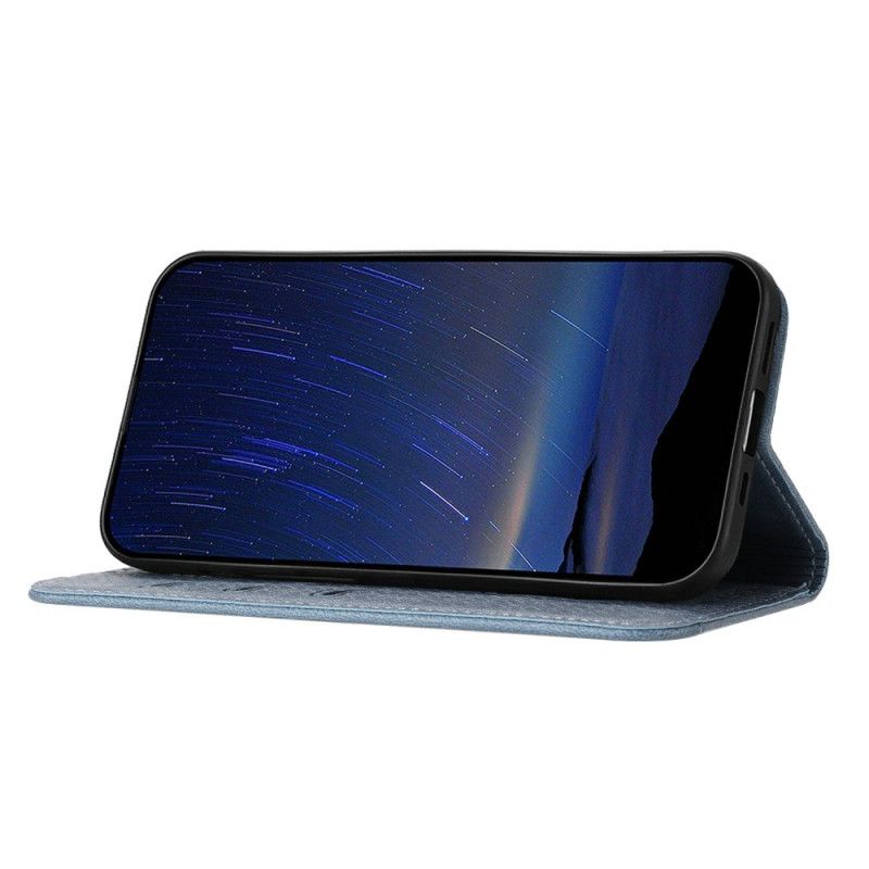 Kožený Kryt Xiaomi Redmi Note 14 5g Tkaná Textura S Páskem