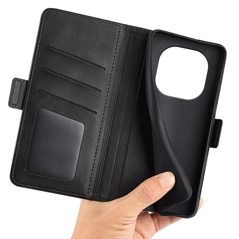 Kožený Kryt Xiaomi Redmi Note 14 Pro 4g Dvojitá Spona