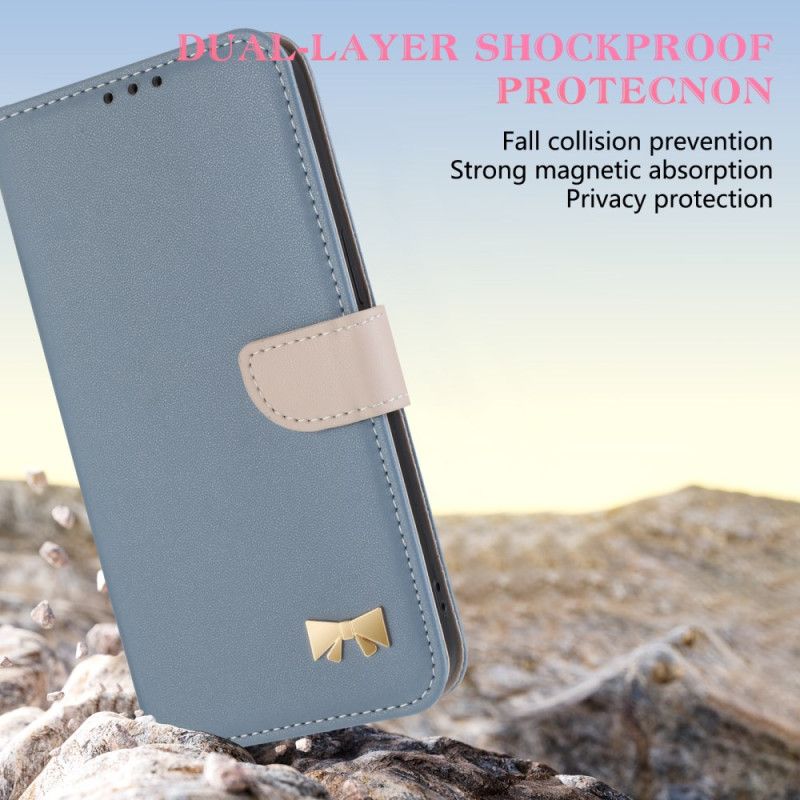 Kožený Kryt Xiaomi Redmi Note 14 Pro 4g Motýlek S Páskem