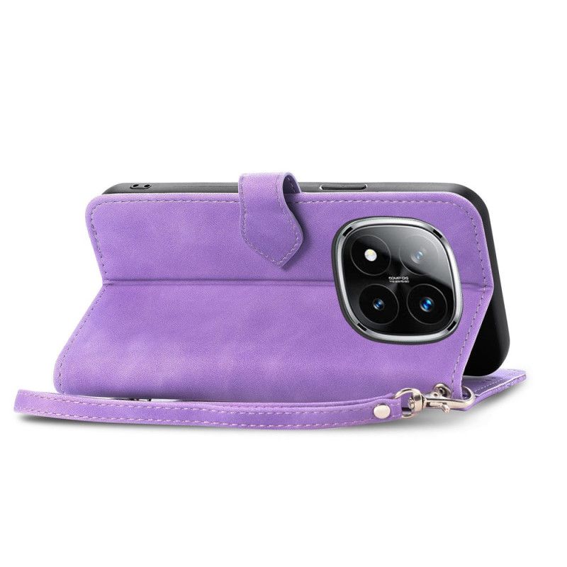 Kožený Kryt Xiaomi Redmi Note 14 Pro 4g Semišová Krajka Efekt