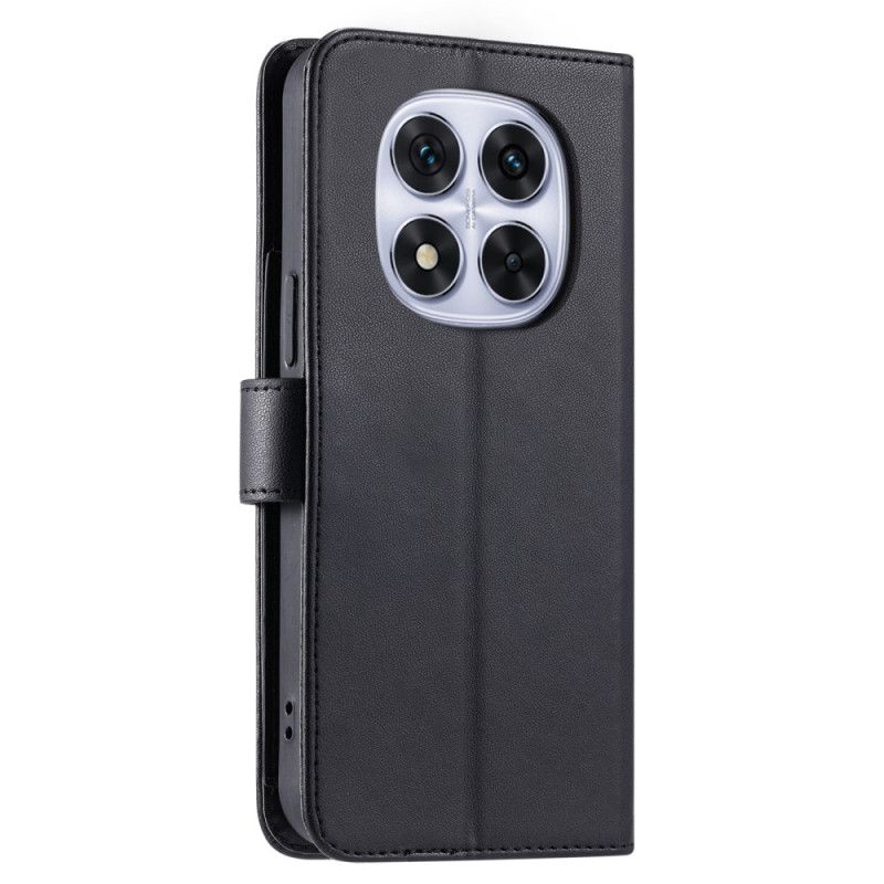 Kožený Kryt Xiaomi Redmi Note 14 Pro 5g Prošívané S Páskem A Ramenním Popruhem