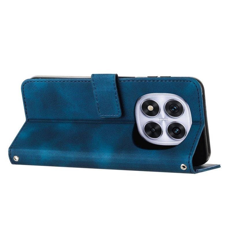 Kožený Kryt Xiaomi Redmi Note 14 Pro 5g Pruhovaný Semišový Efekt