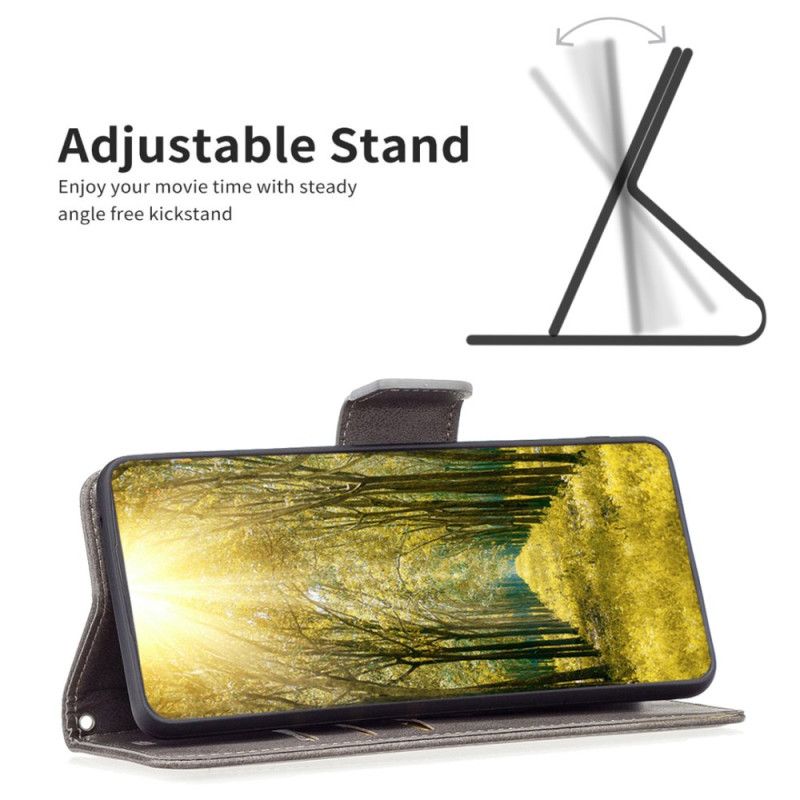 Kožený Kryt Xiaomi Redmi Note 14 Pro 5g Šikmé Zapínání Řemínku