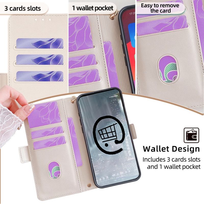 Kožený Kryt Xiaomi Redmi Note 14 Pro 5g Zlatá Spona