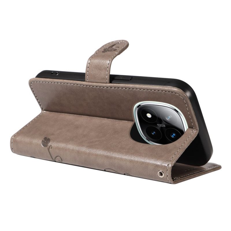 Kožený Kryt Xiaomi Redmi Note 14 Pro Plus 5g Botanický Vzor