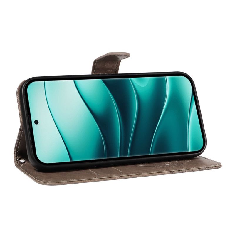 Kožený Kryt Xiaomi Redmi Note 14 Pro Plus 5g Grafický Motýl