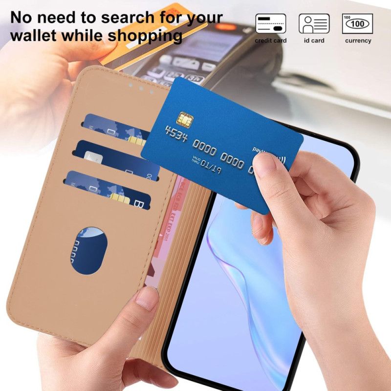 Kožený Kryt Xiaomi Redmi Note 14 Pro Plus 5g Jednobarevný Kožený Styl