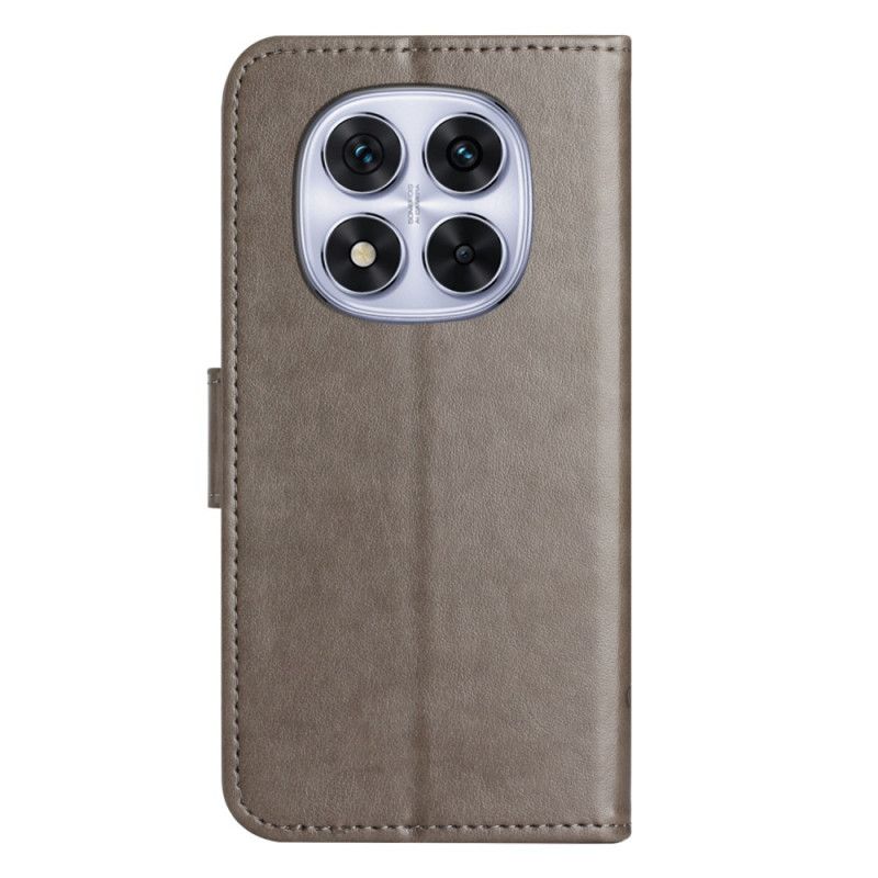 Kožený Kryt Xiaomi Redmi Note 14 Pro Plus 5g Květinový Vzor