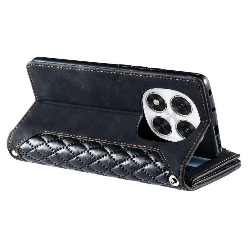 Kožený Kryt Xiaomi Redmi Note 14 Pro Plus 5g Prošívaná Peněženka