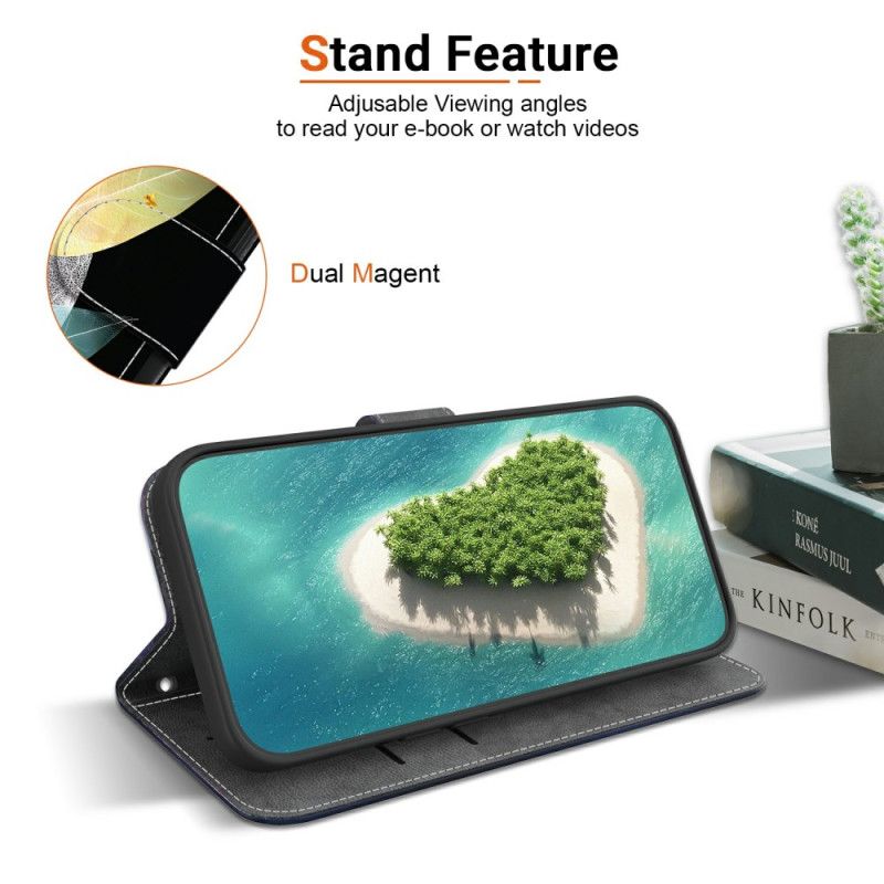 Kožený Kryt Xiaomi Redmi Note 14s Barevné Peří