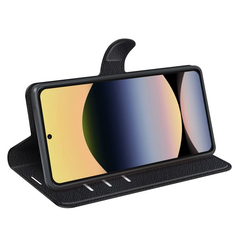 Kožený Kryt Xiaomi Redmi Note 14s Klasická Umělá Kůže S Liči