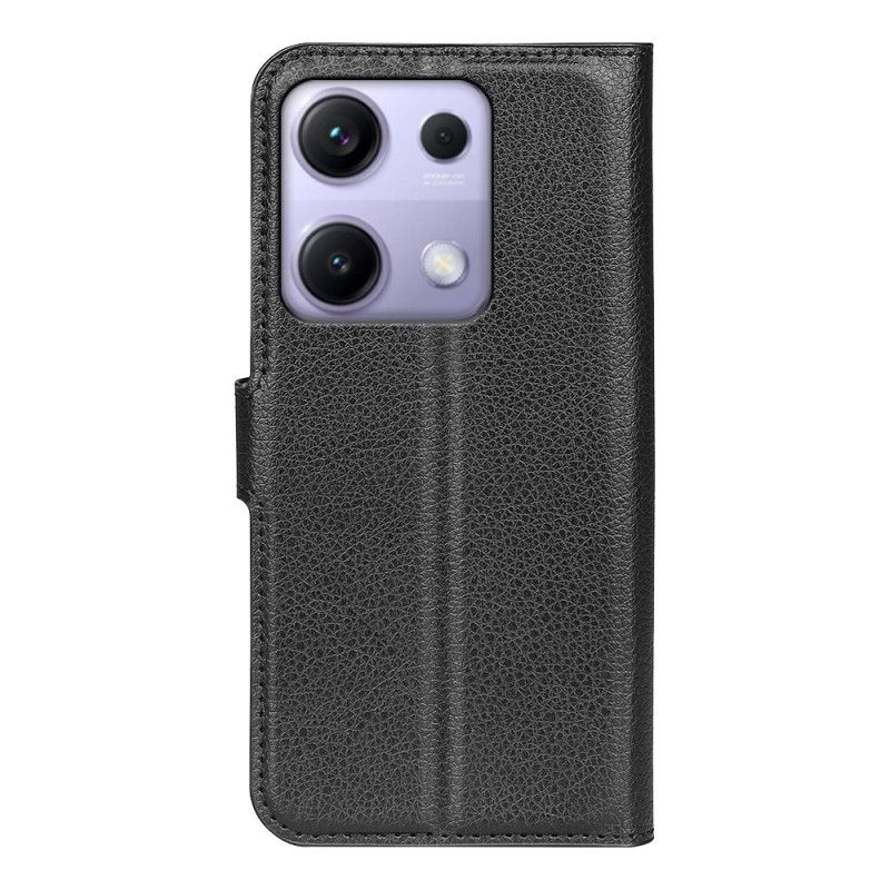 Kožený Kryt Xiaomi Redmi Note 14s Klasická Umělá Kůže S Liči