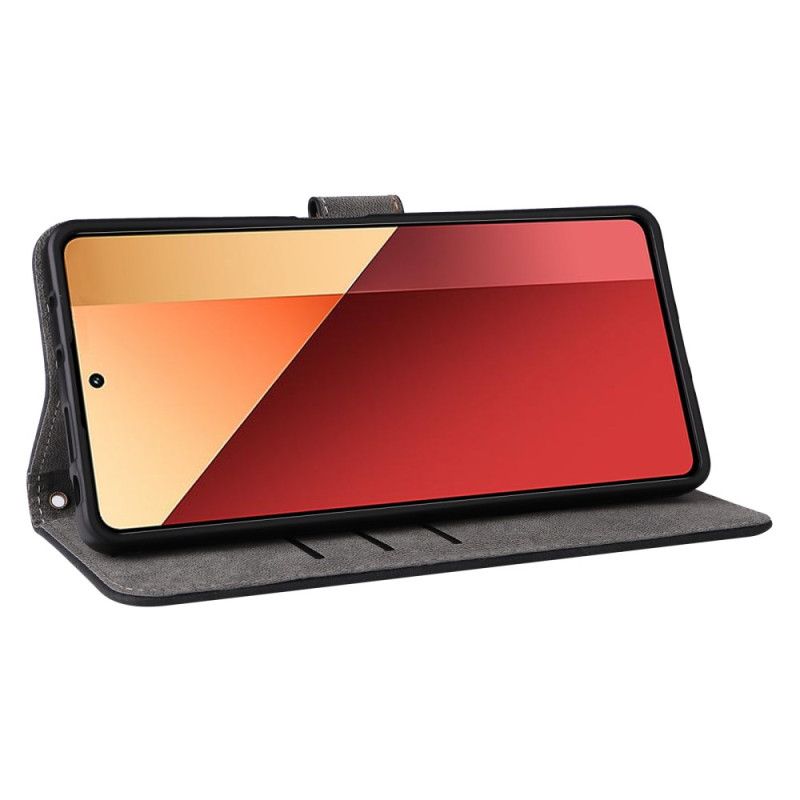 Kožený Kryt Xiaomi Redmi Note 14s S Poutkem Na Zápěstí A Rfid Ochranou