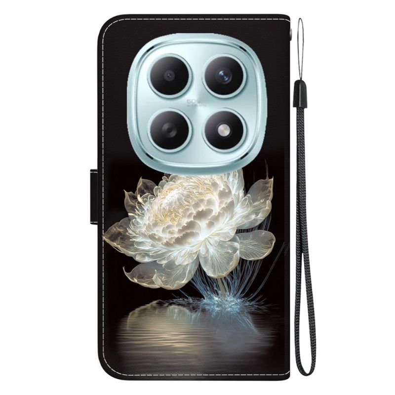 Kožený Kryt Xiaomi Redmi Note 15 5g Křišťálová Pivoňka