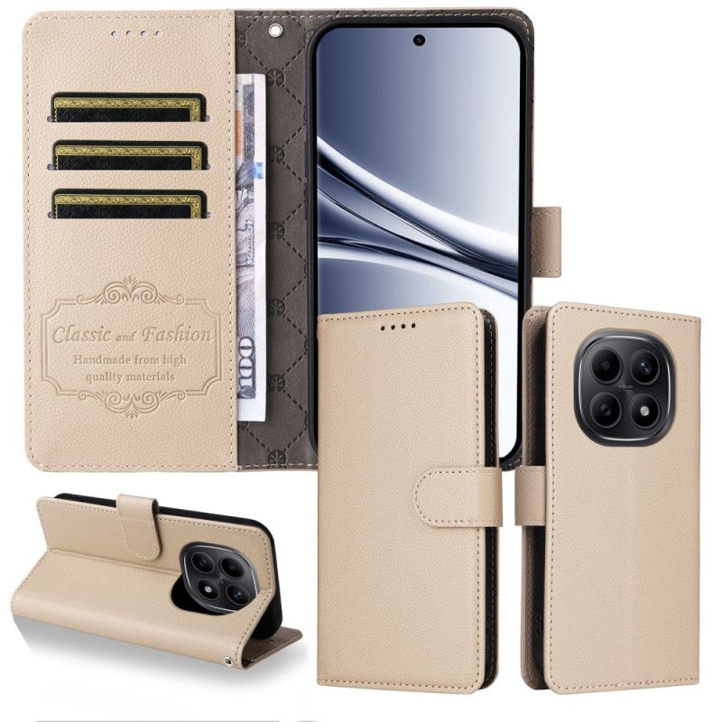 Kožený Kryt Xiaomi Redmi Note 15 5g Rfid Blokování A Popruh