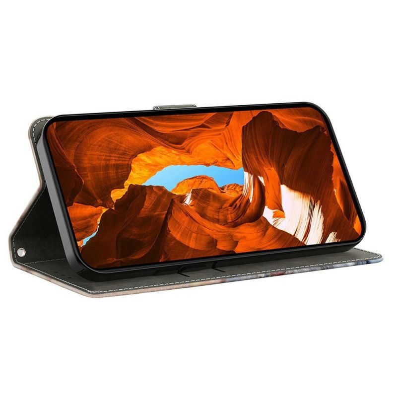 Kožený Kryt Xiaomi Redmi Note 15 5g Skládané Kočky