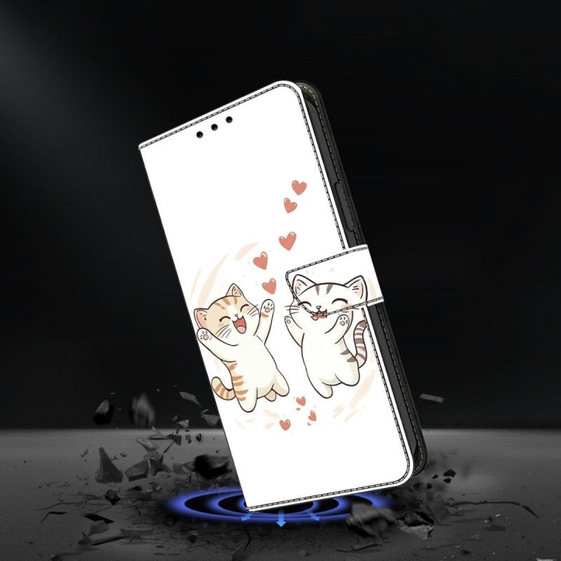 Kožený Kryt Xiaomi Redmi Note 15 5g Zábavné Kočky