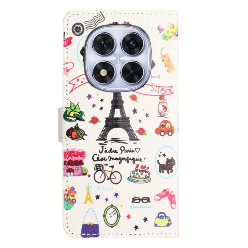 Kožený Kryt Xiaomi Redmi Note 15 Pro 5g Miluji Paříž