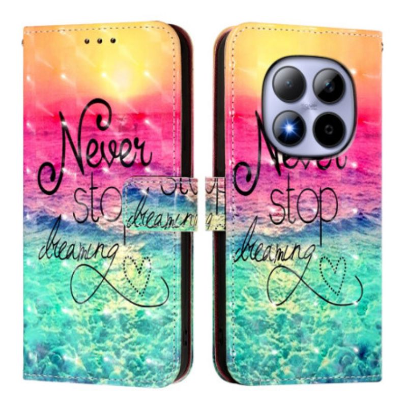 Kožený Kryt Xiaomi Redmi Note 15 Pro 5g Nikdy Nepřestávej Snít