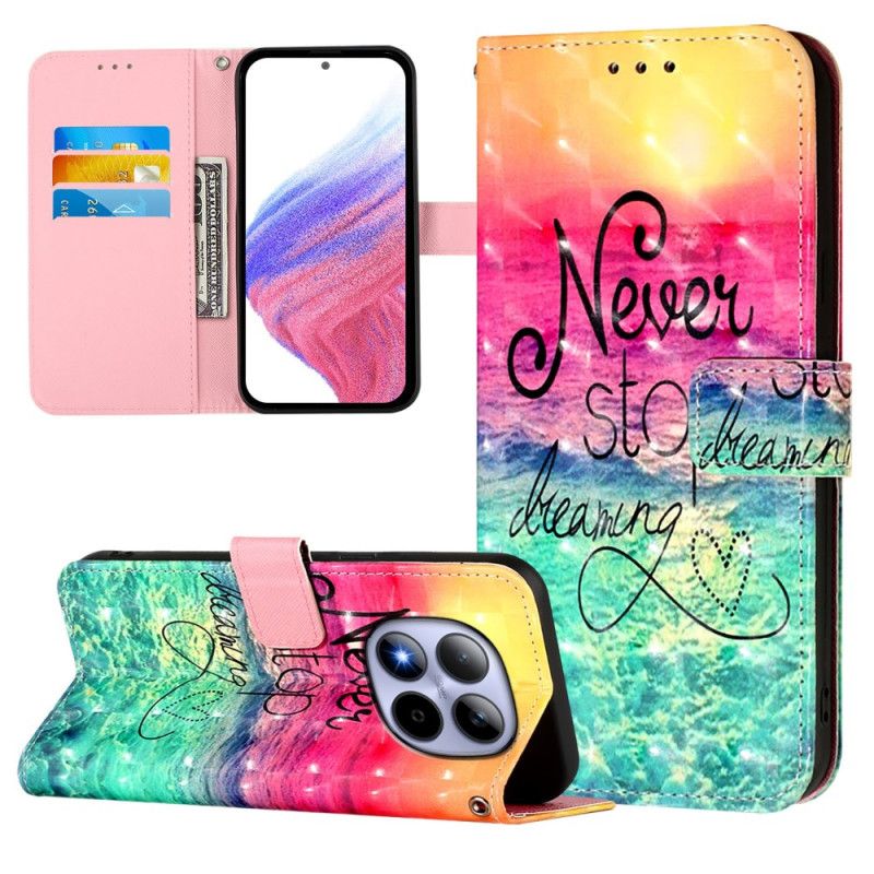 Kožený Kryt Xiaomi Redmi Note 15 Pro 5g Nikdy Nepřestávej Snít