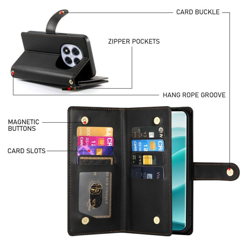 Kožený Kryt Xiaomi Redmi Note 15 Pro 5g Peněženka S Pásky