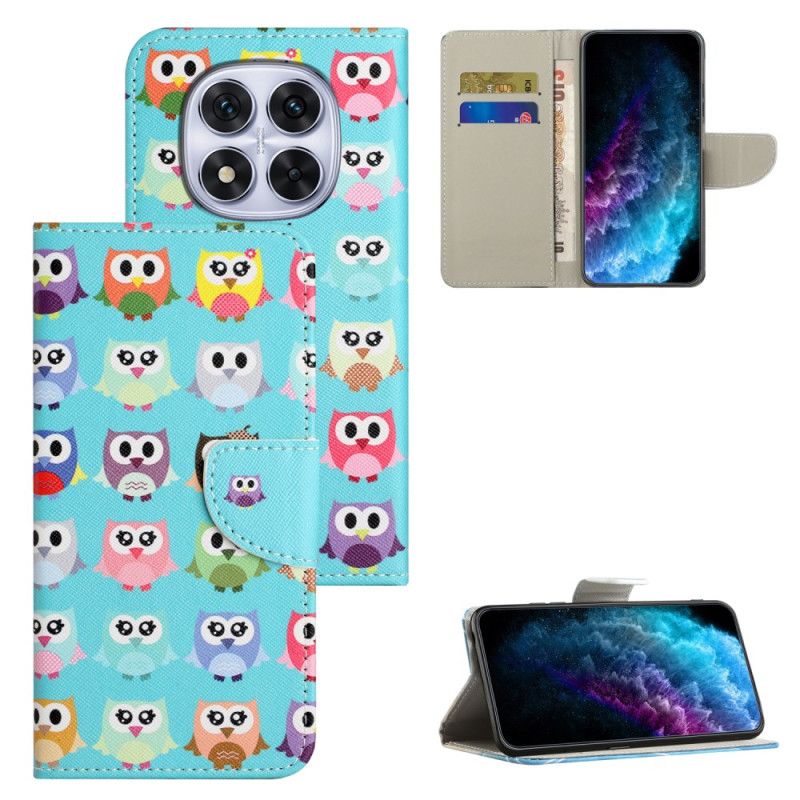 Kožený Kryt Xiaomi Redmi Note 15 Pro 5g Sovy