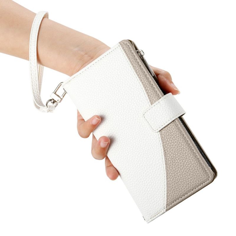 Kožený Kryt Xiaomi Redmi Note 15 Pro Plus 5g Dvoubarevný S Popruhy