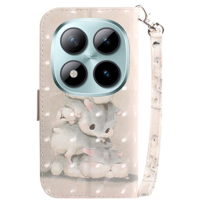 Kožený Kryt Xiaomi Redmi Note 15 Pro Plus 5g Hromada Křečci S Popruhem