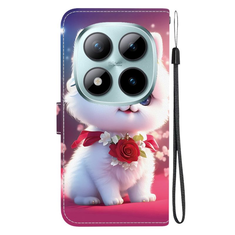 Kožený Kryt Xiaomi Redmi Note 15 Pro Plus 5g Kočka A Růže