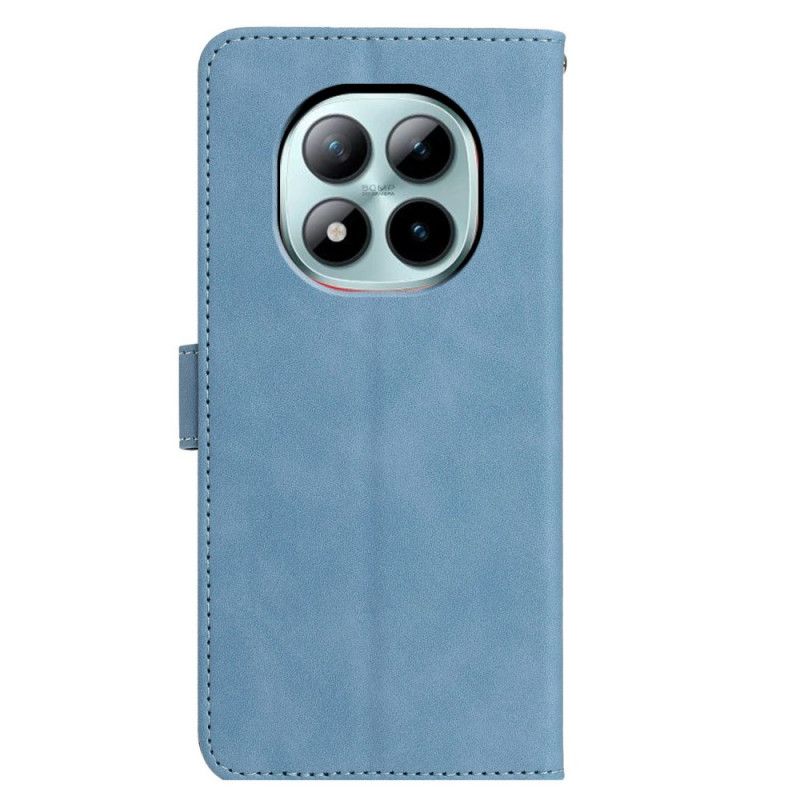 Kožený Kryt Xiaomi Redmi Note 15 Pro Plus 5g Motýlí A Květinový Vzor