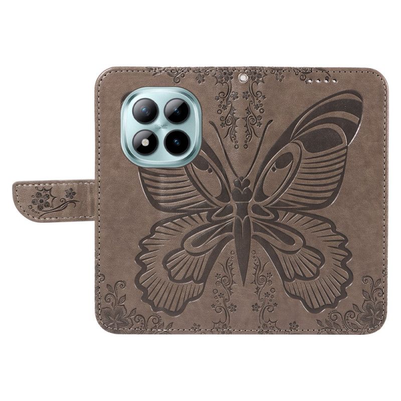 Kožený Kryt Xiaomi Redmi Note 15 Pro Plus 5g Motýlí Vzor