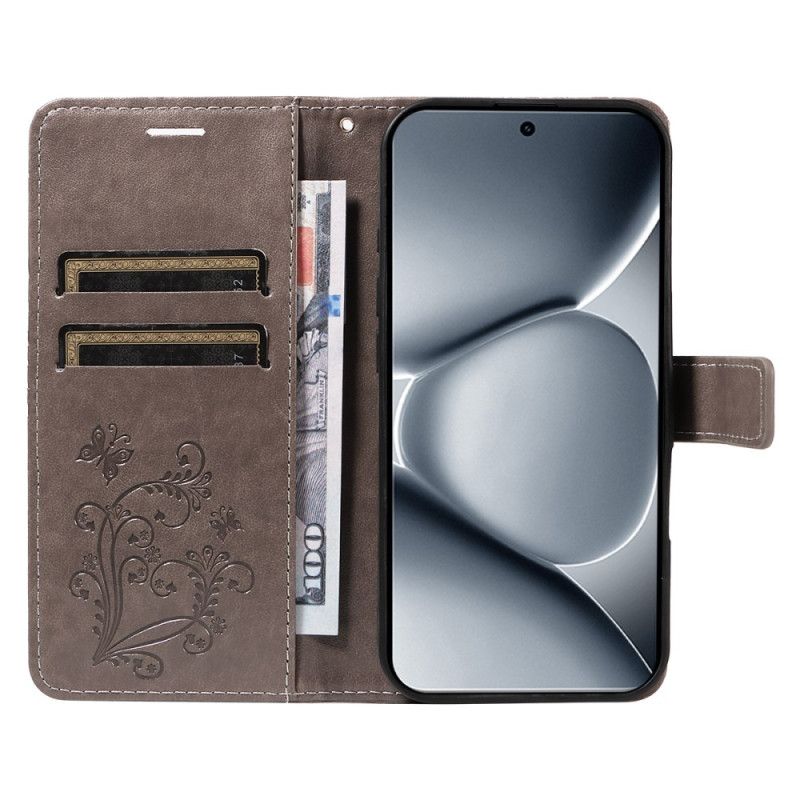 Kožený Kryt Xiaomi Redmi Note 15 Pro Plus 5g Obří Motýli