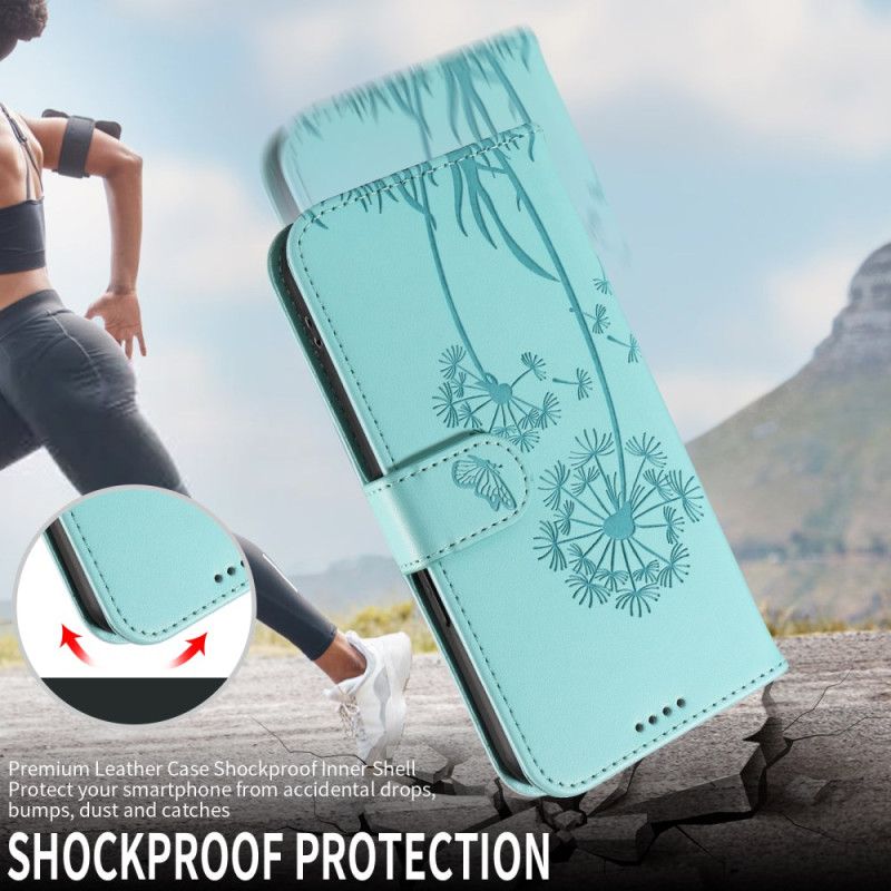 Kožený Kryt Xiaomi Redmi Note 15 Pro Plus 5g Pampeliškový Vzor A Popruh