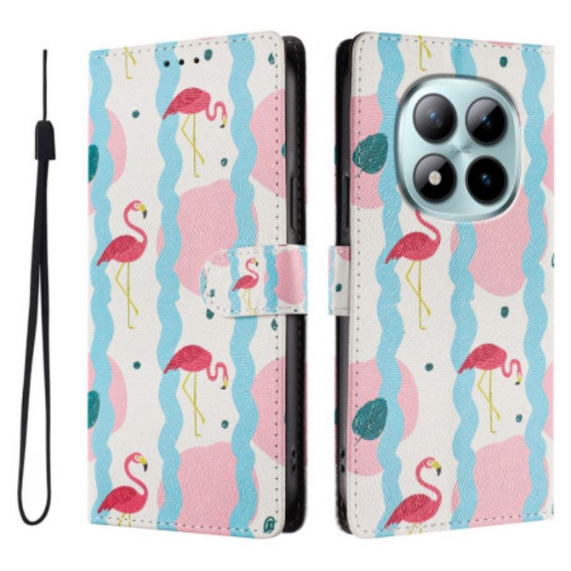 Kožený Kryt Xiaomi Redmi Note 15 Pro Plus 5g Plameňáci