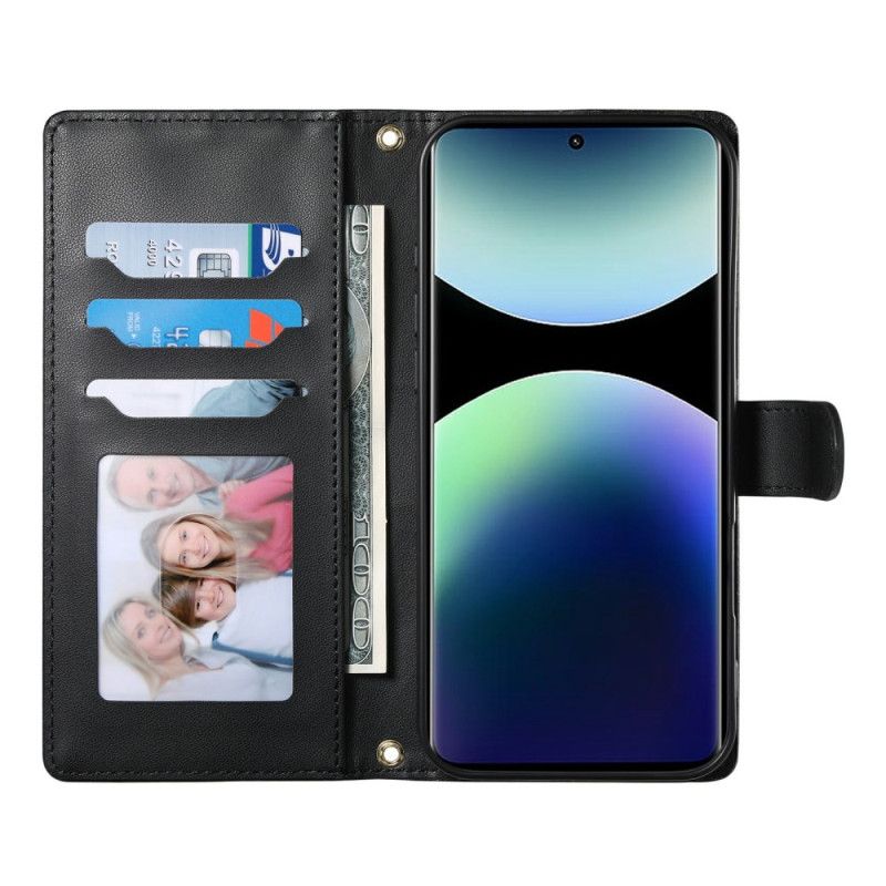 Kožený Kryt Xiaomi Redmi Note 15 Pro Plus 5g Prošívané S Popruhy