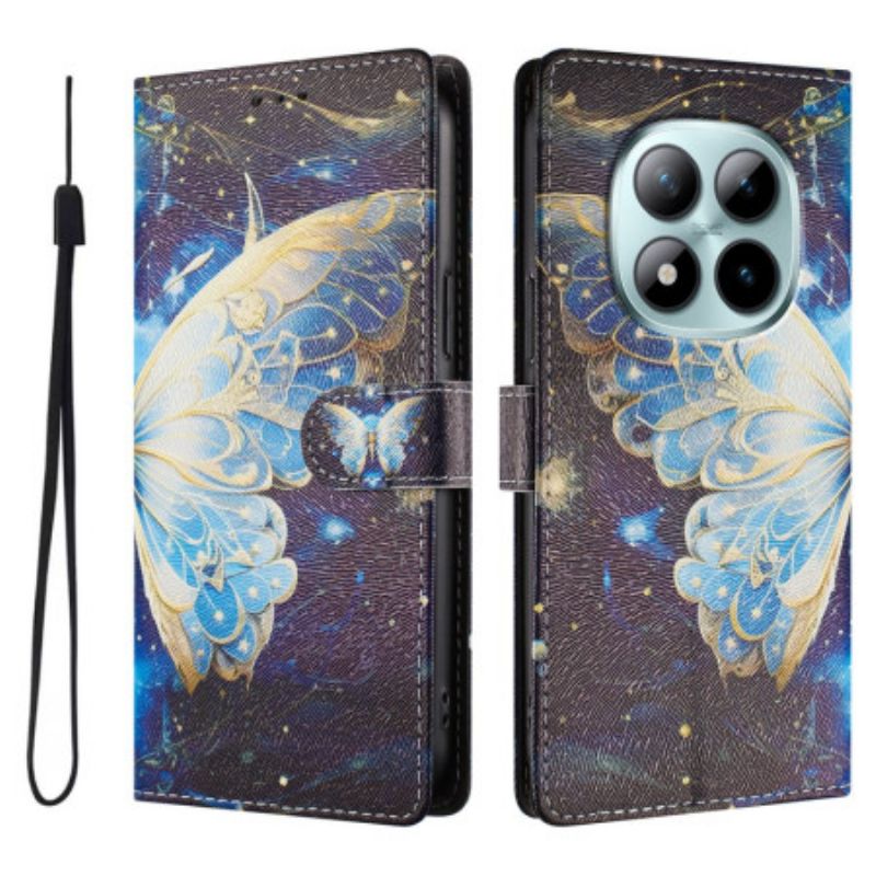 Kožený Kryt Xiaomi Redmi Note 15 Pro Plus 5g Velký Motýl