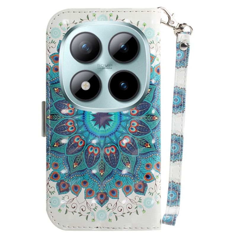 Kožený Kryt Xiaomi Redmi Note 15 Pro Plus 5g Zelená Pásiková Mandala